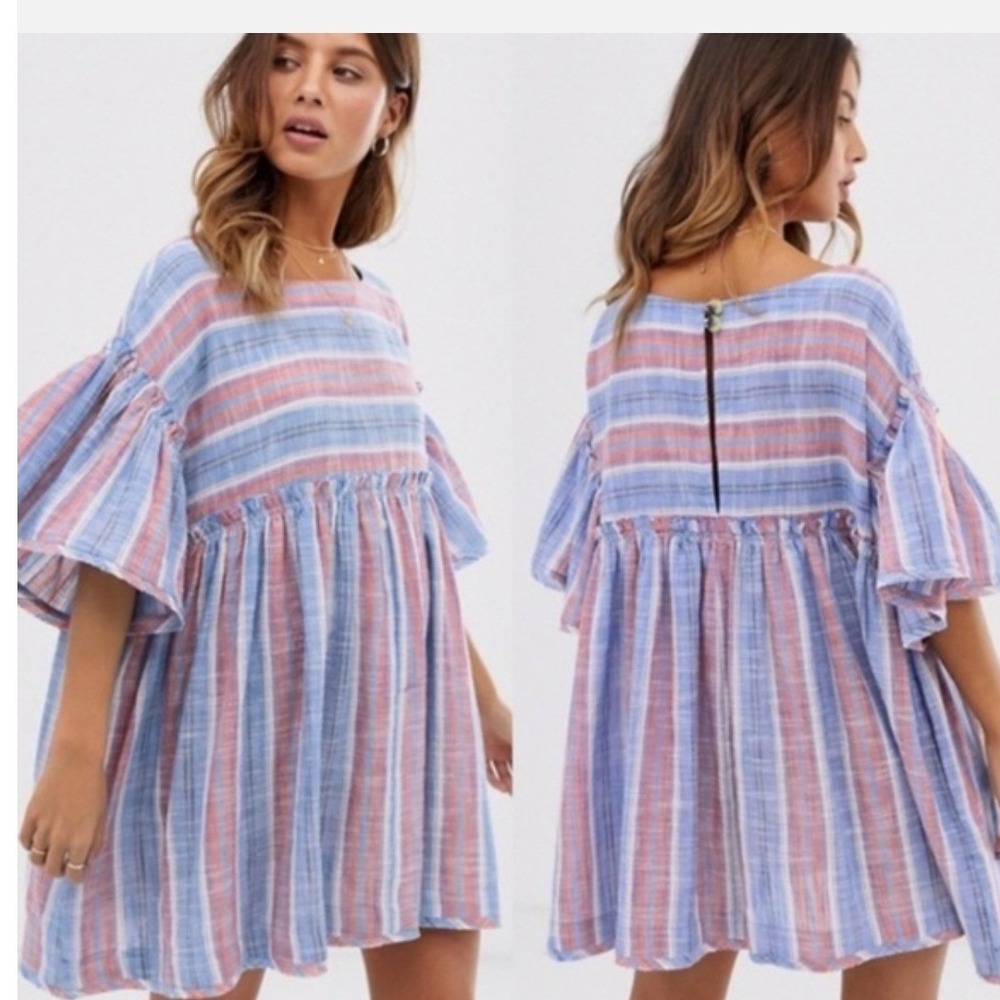 Free People Summer's Night Tunic Babydoll Mini Dress